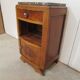 Art-deco, walnut and oak bedside table