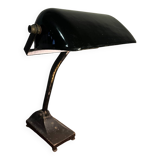 Workshop lamp in cast iron and enamelled cast iron bag