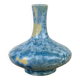 Crystalline enamel vase, blue