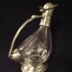 Wine carafe, duck design, glass and metal A553