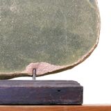 Stone tree sculpture, wooden base, 70s