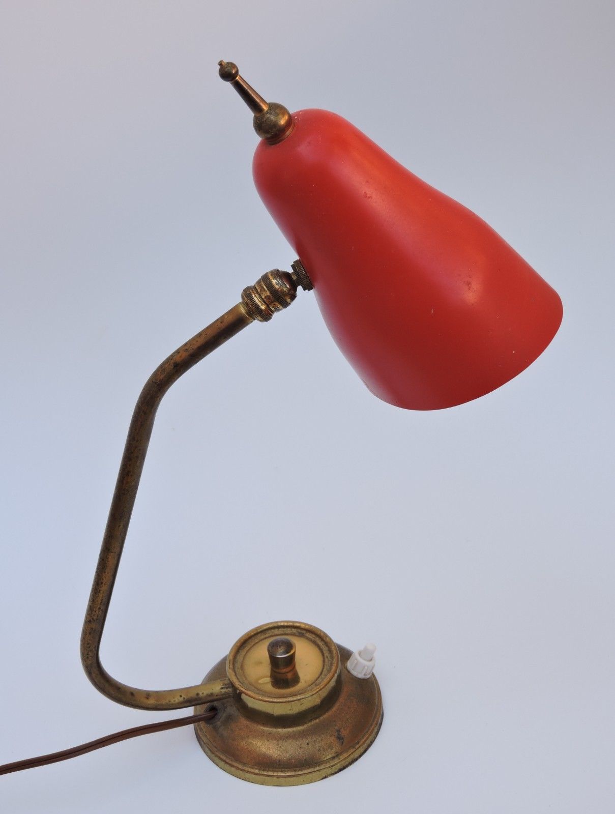 Vintage tole and brass design office lamp