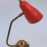 Vintage tole and brass design office lamp