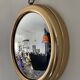 Witch's eye mirror vintage brass medallion 70s