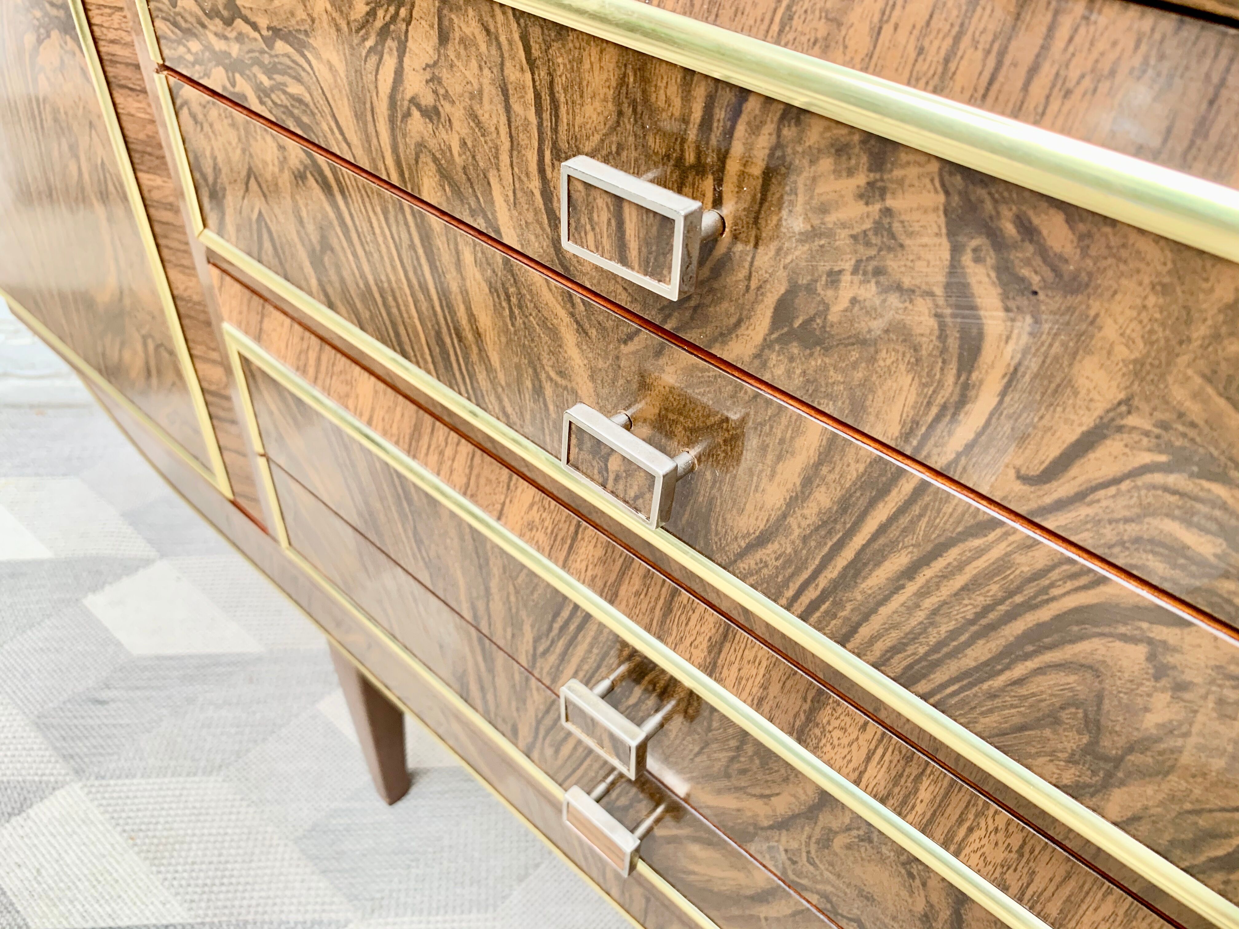 Vintage sideboard with drinks cabinet with drawers