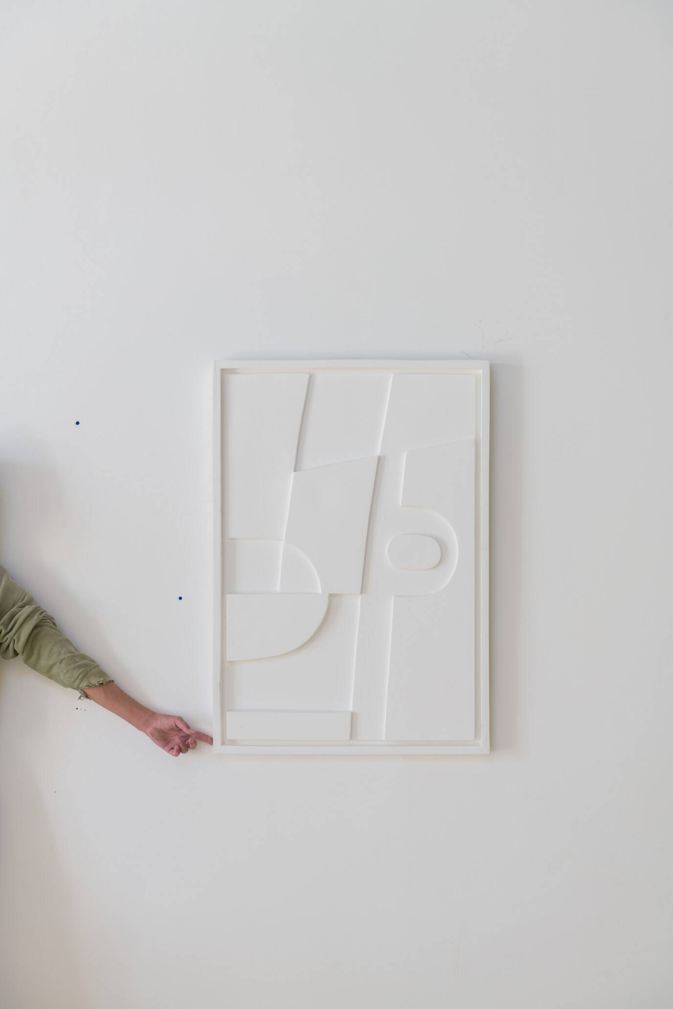Tableau Gaïa blanc lisse 100x50 cm