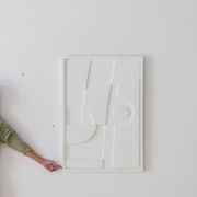 Gaia smooth white painting 100x50 cm