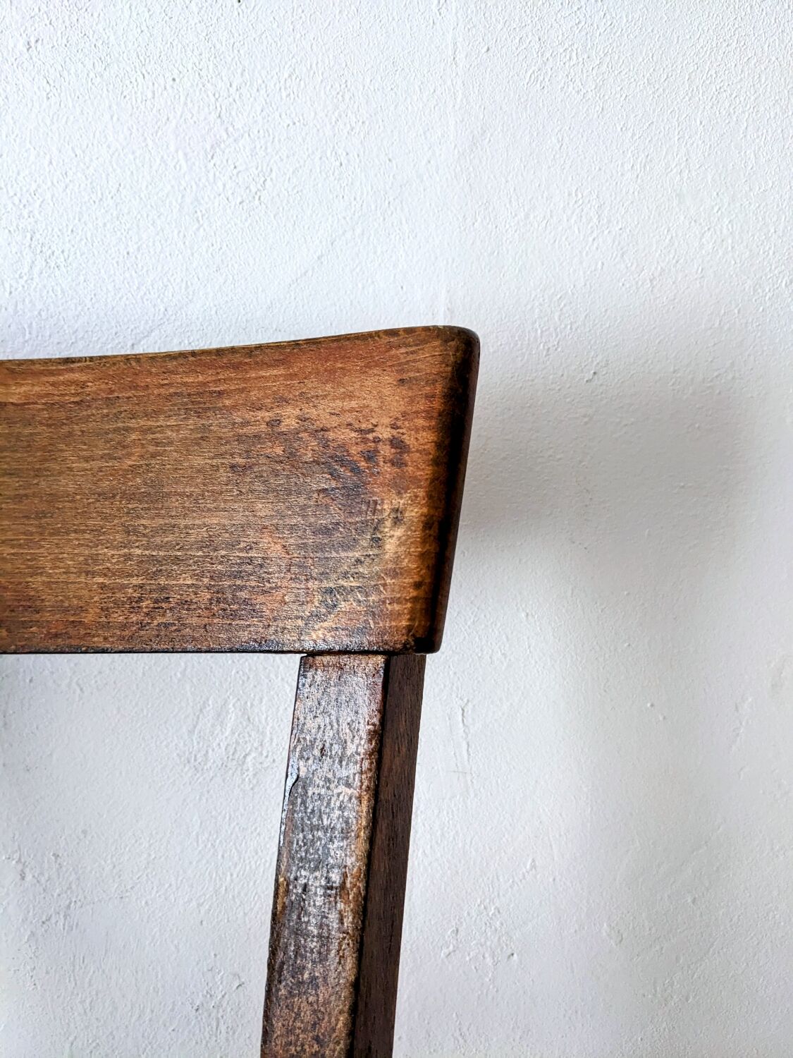 High chair in varnished wood 50s