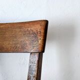 High chair in varnished wood 50s