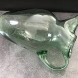 Broc vintage in glass green 25 cm