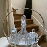 Service oil vinegar salt pepper with tray