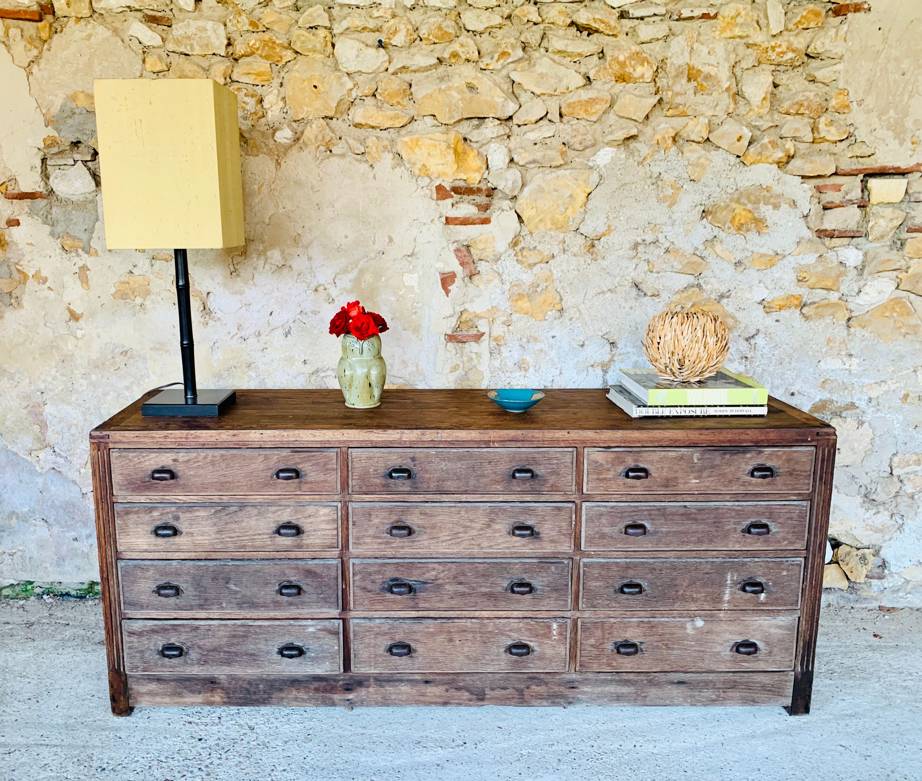 Cabinetmaker's workshop furniture with 12 drawers circa 30's/40's