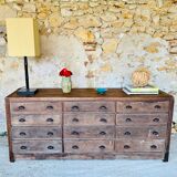 Cabinetmaker's workshop furniture with 12 drawers circa 30's/40's