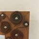 brutalist mirror in wood and metal 1970