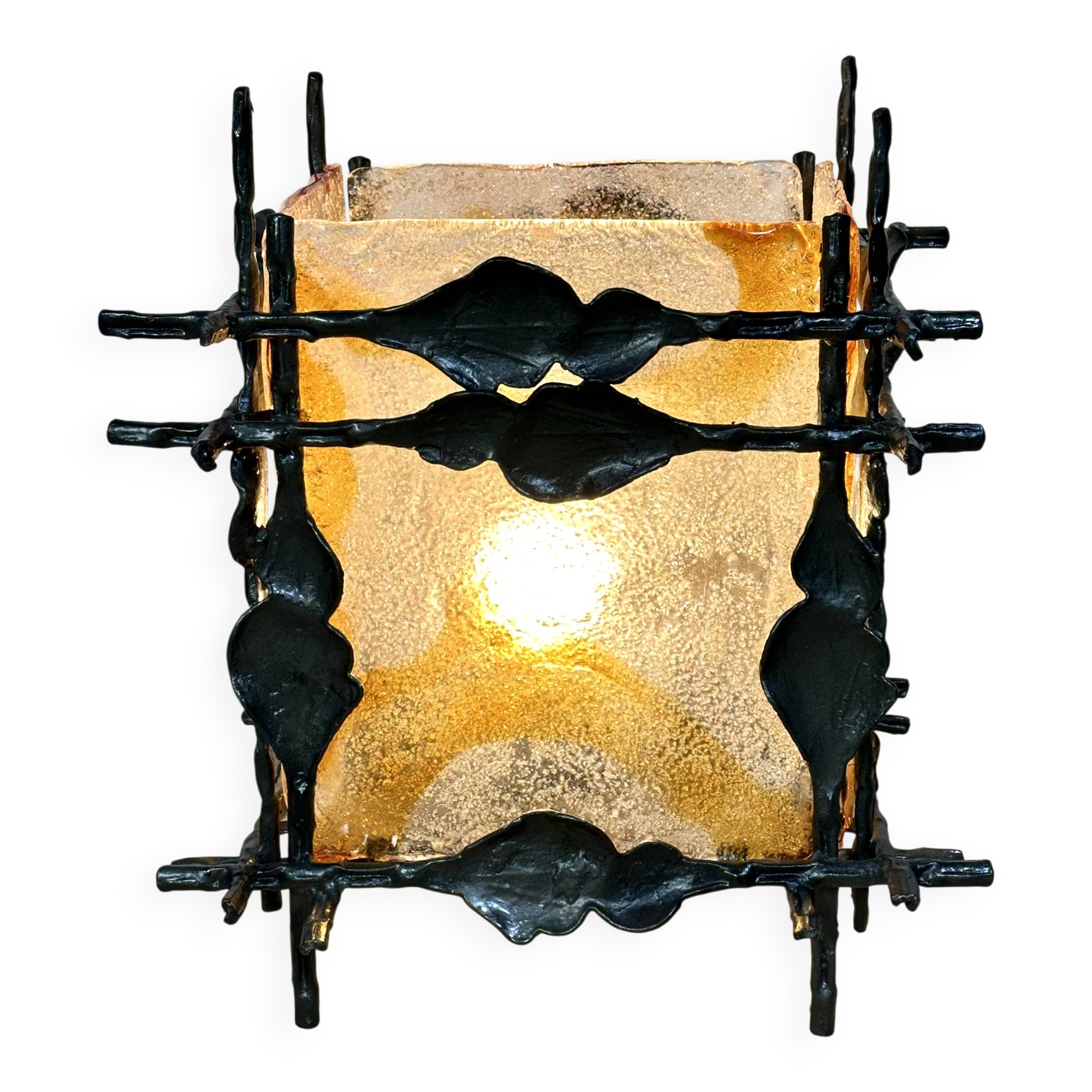 Brutalist lamp from the 1960s by Tom Ahlström and Hans Ehrich.