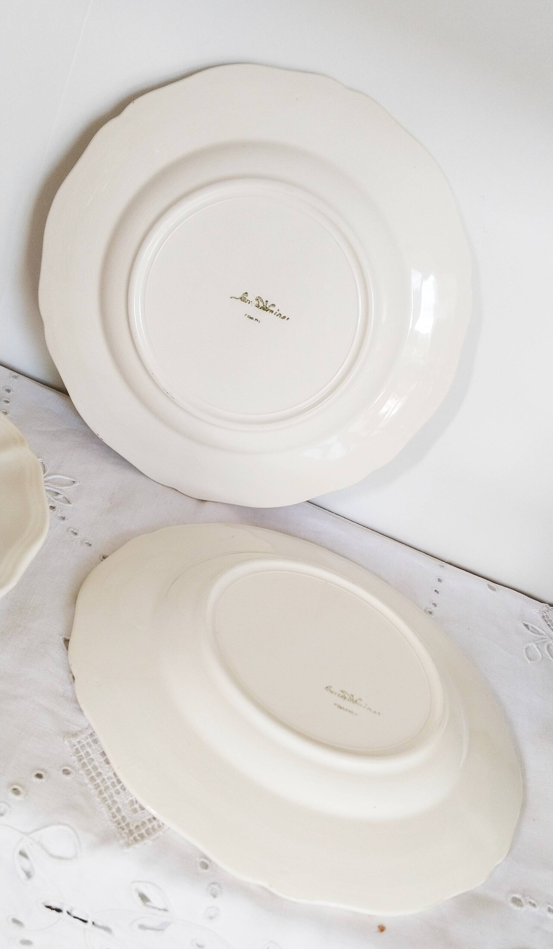 Dessert plates in Terre de Fer earthenware from Sarreguemines