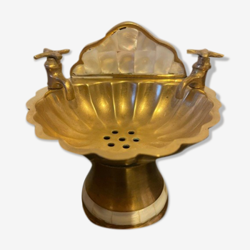 Gold vintage brass soap holder