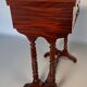 Louis-Philippe 19th century mahogany dressing table/work table with mirror and drawer