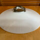 Vintage Suspension Old Shade Opaline White + Brass