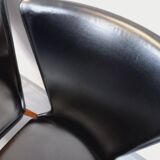 Set of 6 vintage Baumann Essor chairs in beech wood and skai