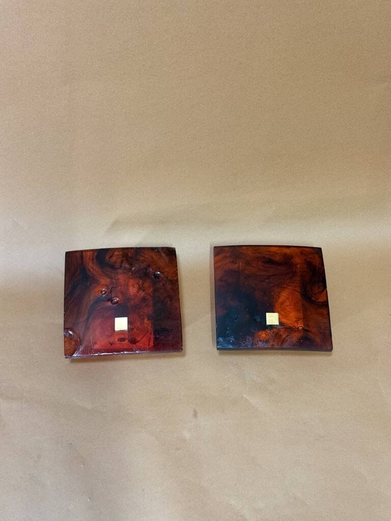 1970s resin wall lamps