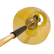 Mid-Century brass floor lamp with fiberglass shade, 1950 s, Germany