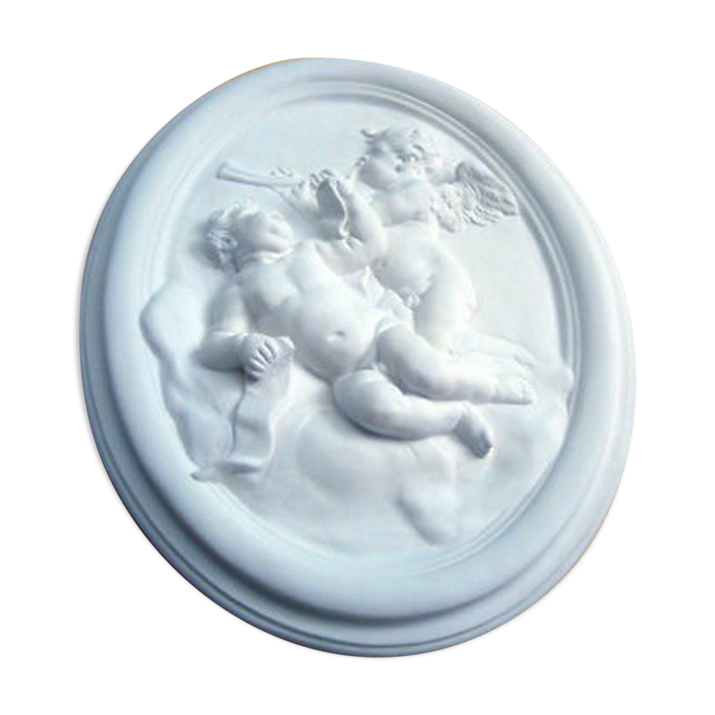 bas relief angels 39X48cm in staff reinforced plaster