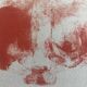 Original lithograph on Ingres paper signed by Claude GARACHE, Suite Vermillon V, 1981