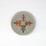 Ceramic plate by Nzouala Fidele, Ecole des arts, Brazzaville Congo 1960s