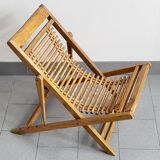 Children's lounge chair in bamboo & beech vintage 1950