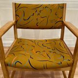 6 chairs stamped Hans Wegner "Scandinavian design" 1960.