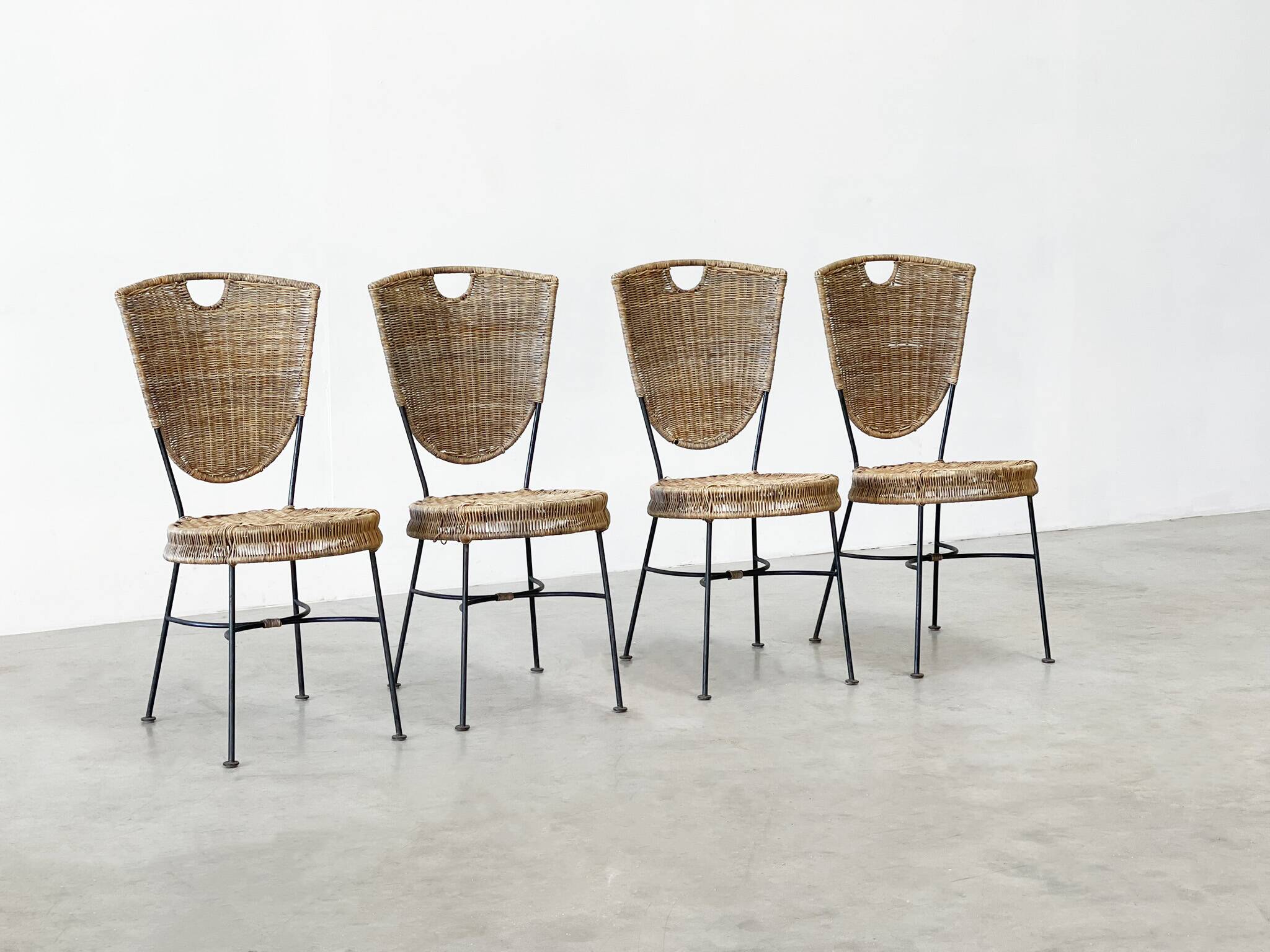 Rattan dining chairs