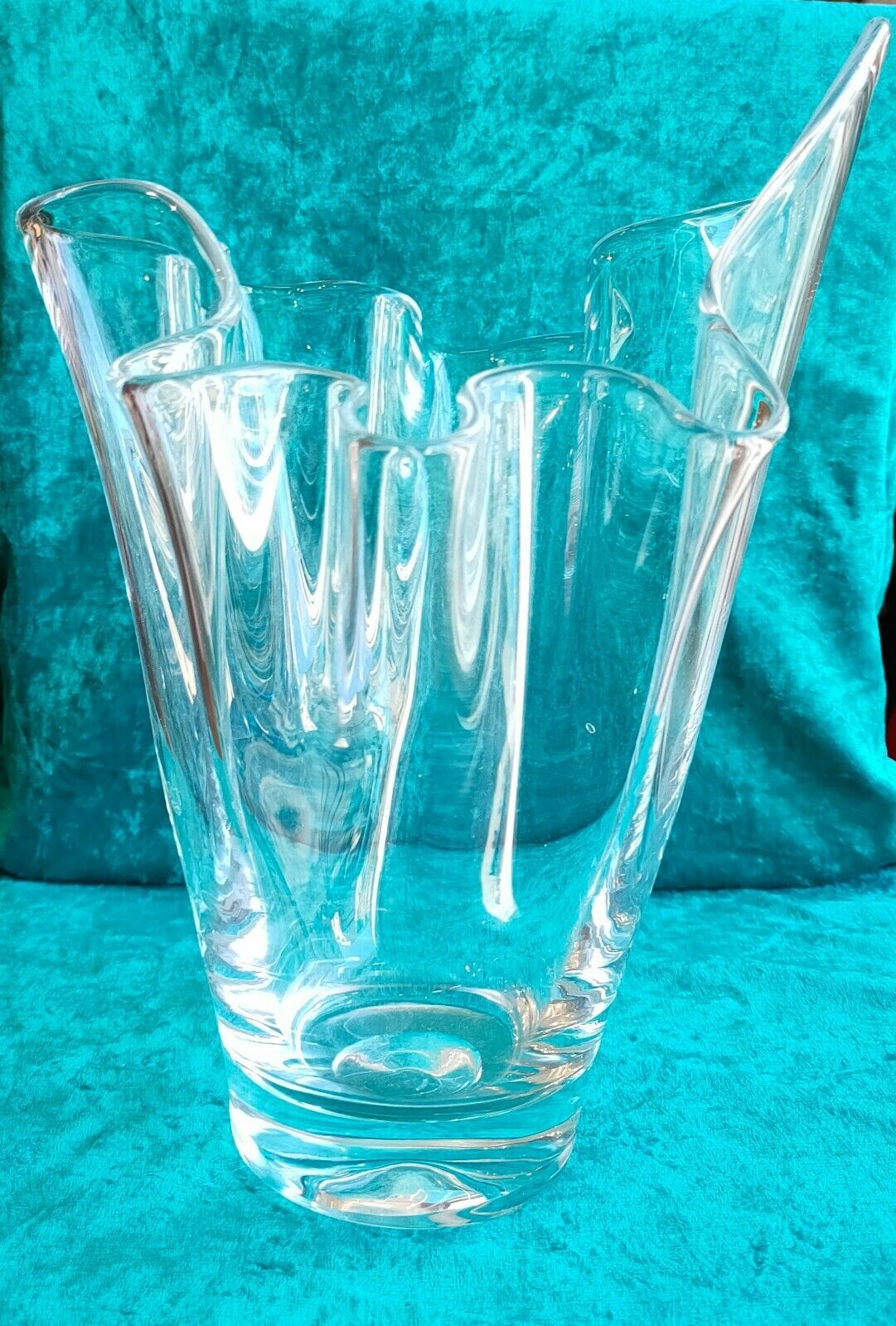 Vase mouchoir cristal Venini Murano
