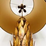 Lampe de table italienne dorée de style Hollywood Regency