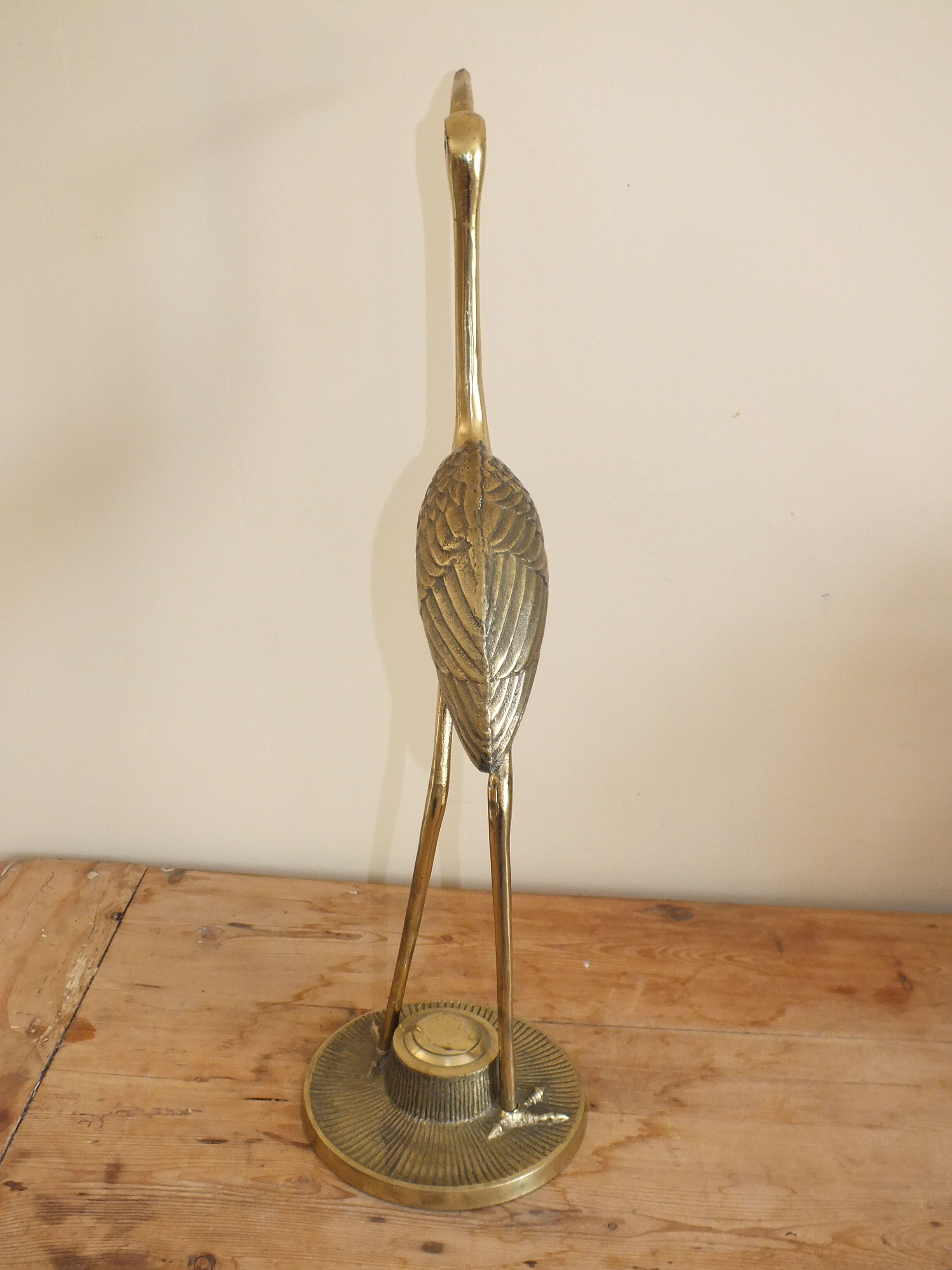 Decorative ibis in brass 47 cms