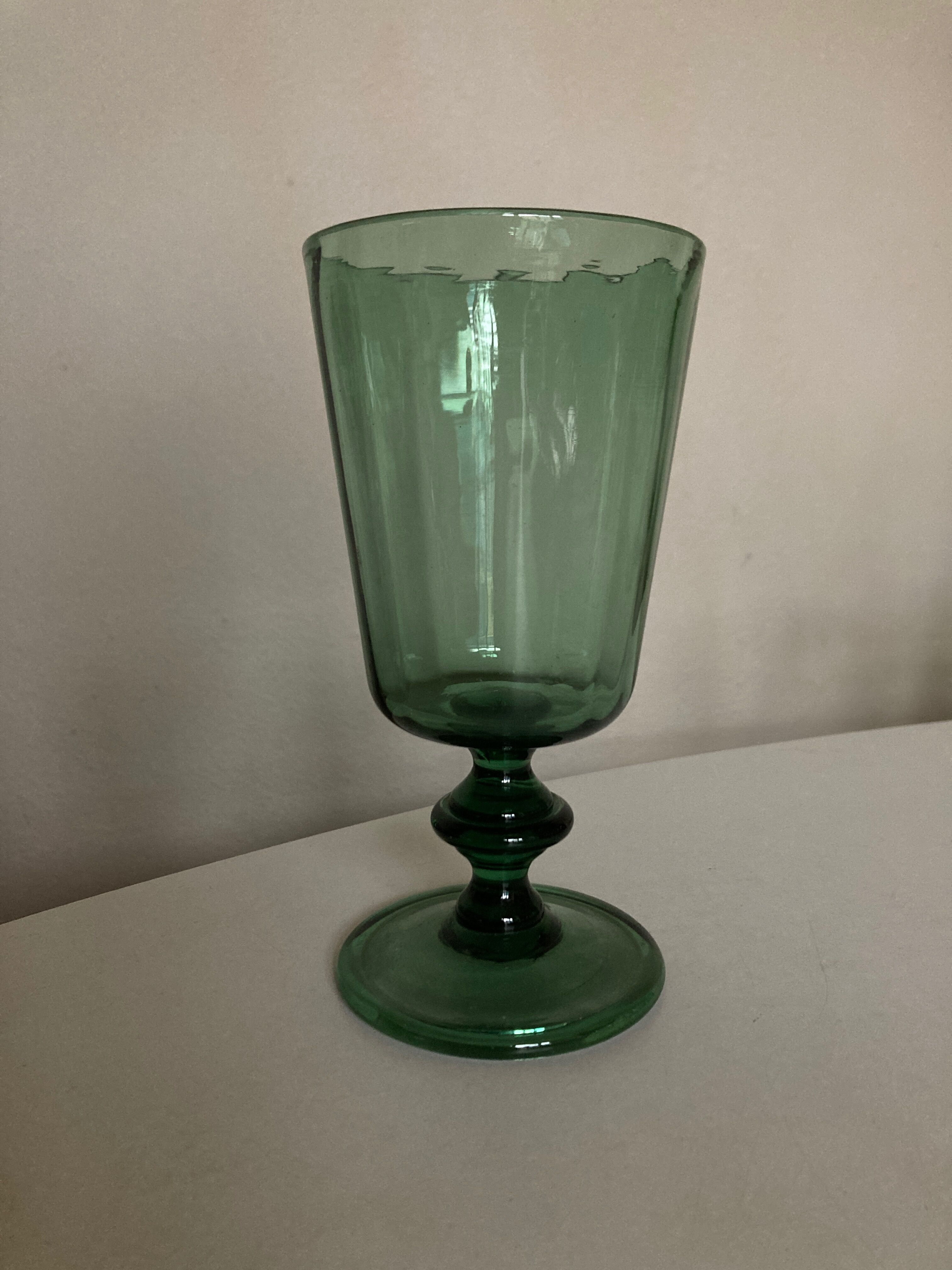 Venetian vase in blown glass from Empoli