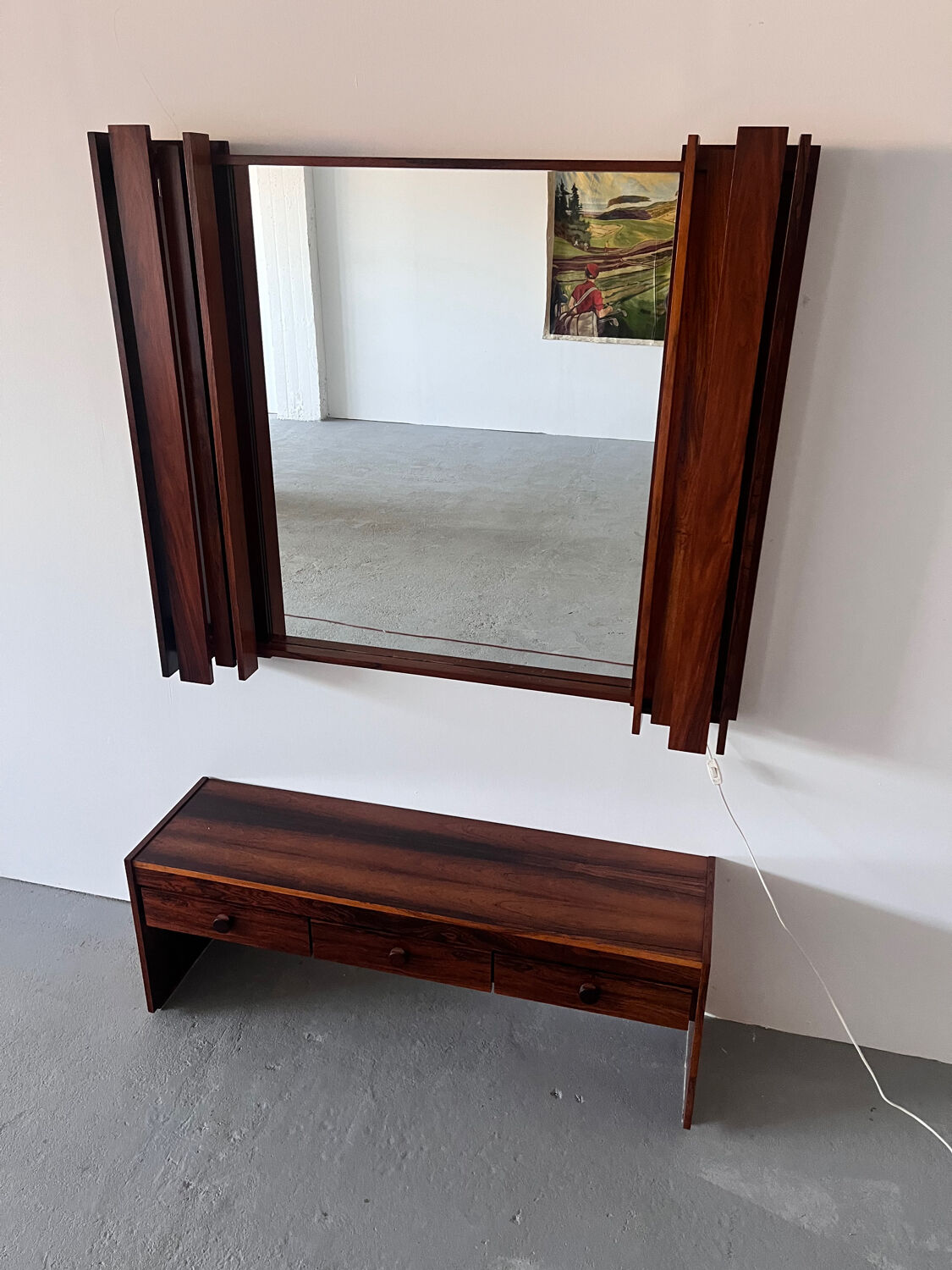 1970s Mirror with Cabinet, Norway