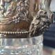 Important cut crystal wine carafe and solid silver 925/1000, Topázio house.