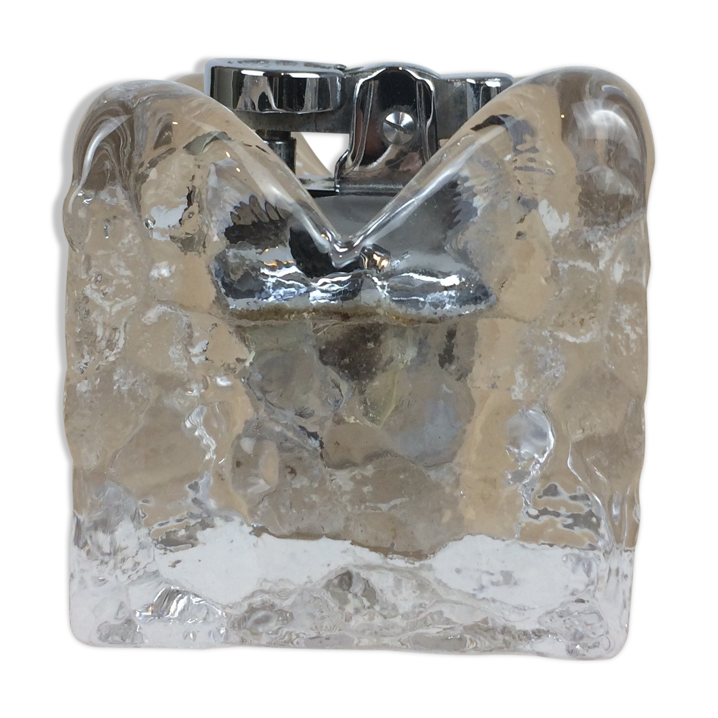 Briquet glaçon cubique en verre