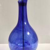 Blue Murano Glass Table Lamp with or without Fabric Lampshade, Italy