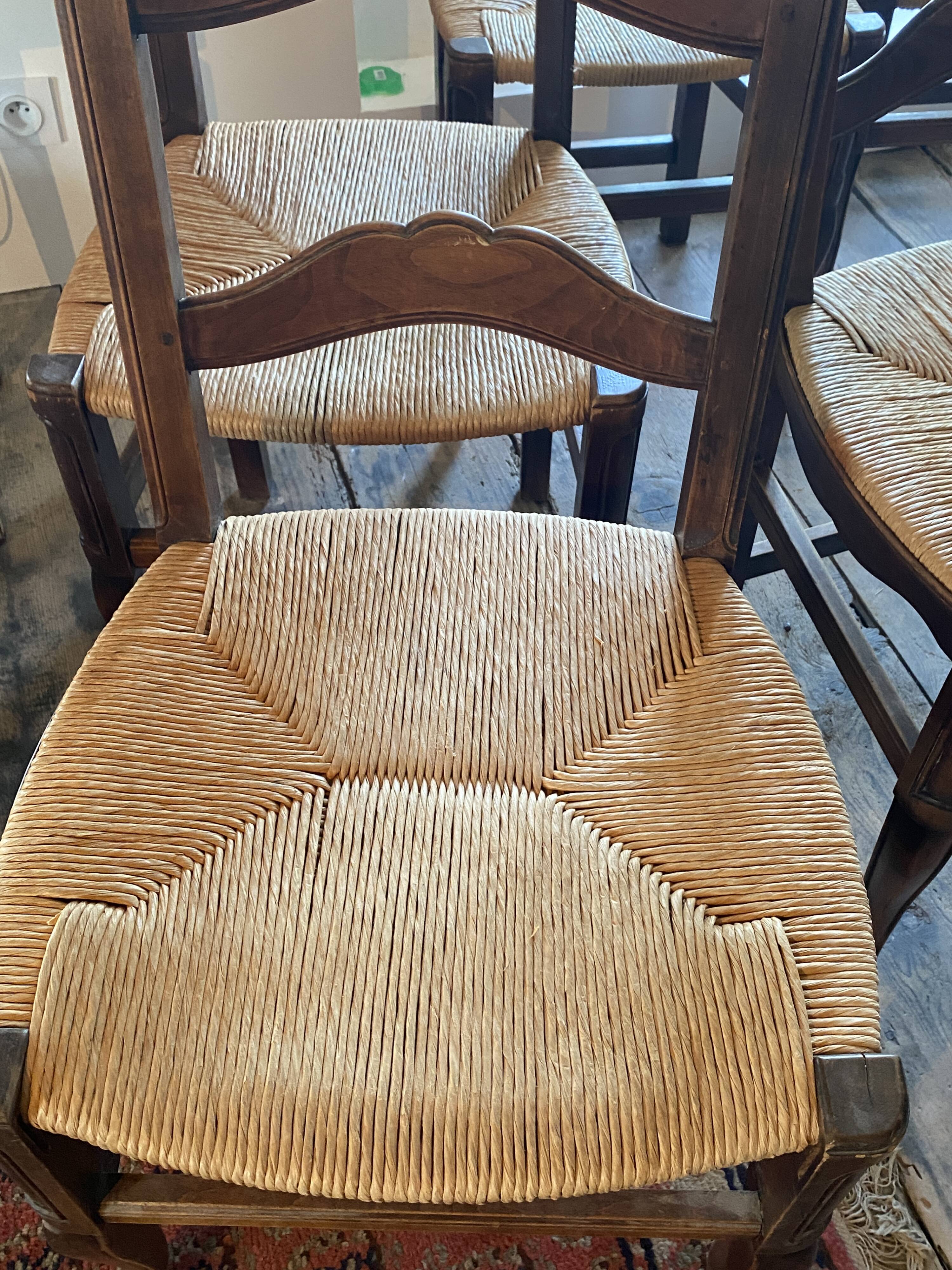 Old straw chair