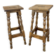 paire de Tabourets de bar bois vintage