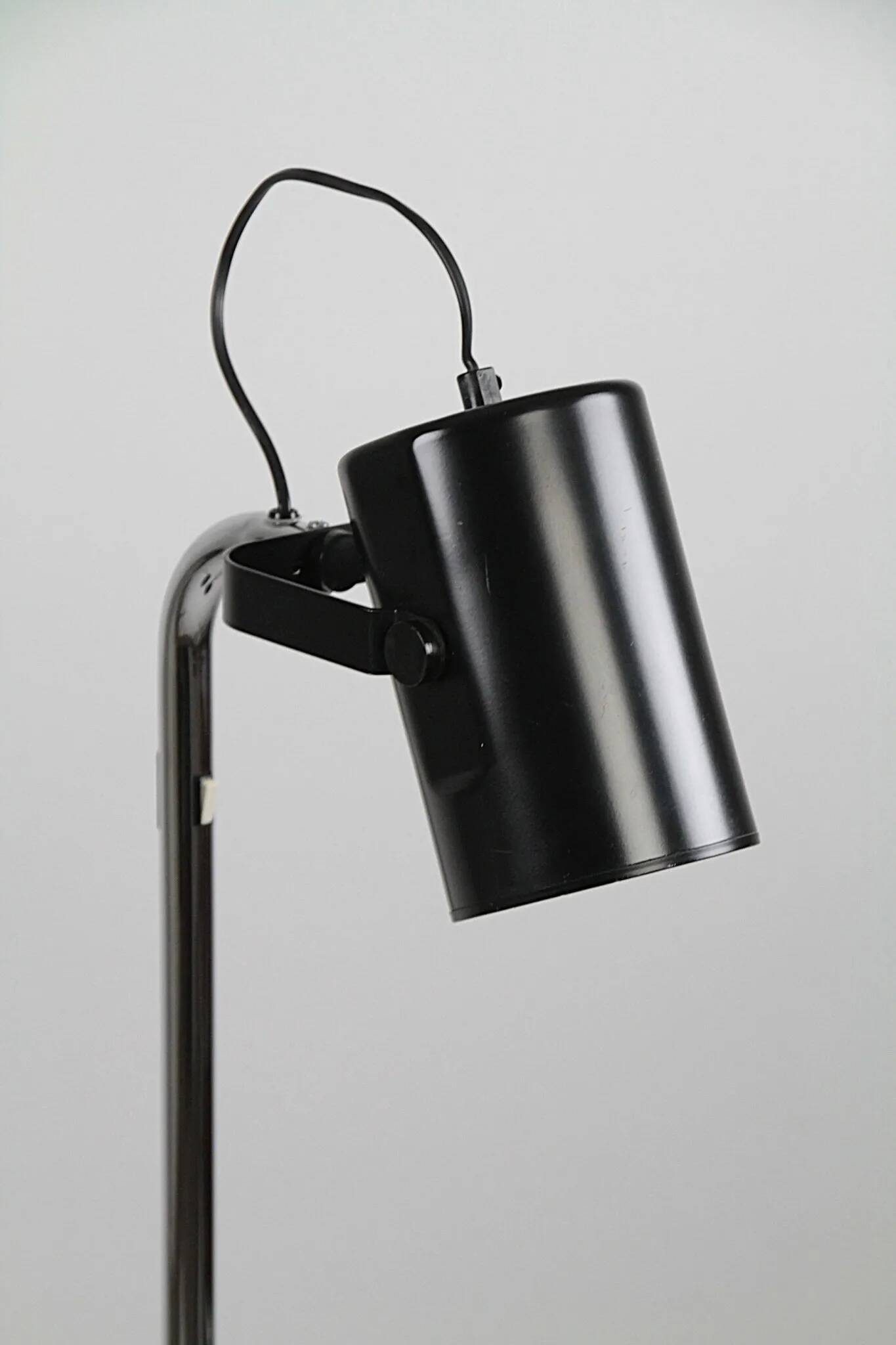 Pair of Black and Chrome “Orion” Floor Lamps by Per Sundstedt for Ateljé Lyktan, Sweden, 1960s
