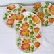4 dessert plates Moulin des Loups Orchies model Ontario 210679
