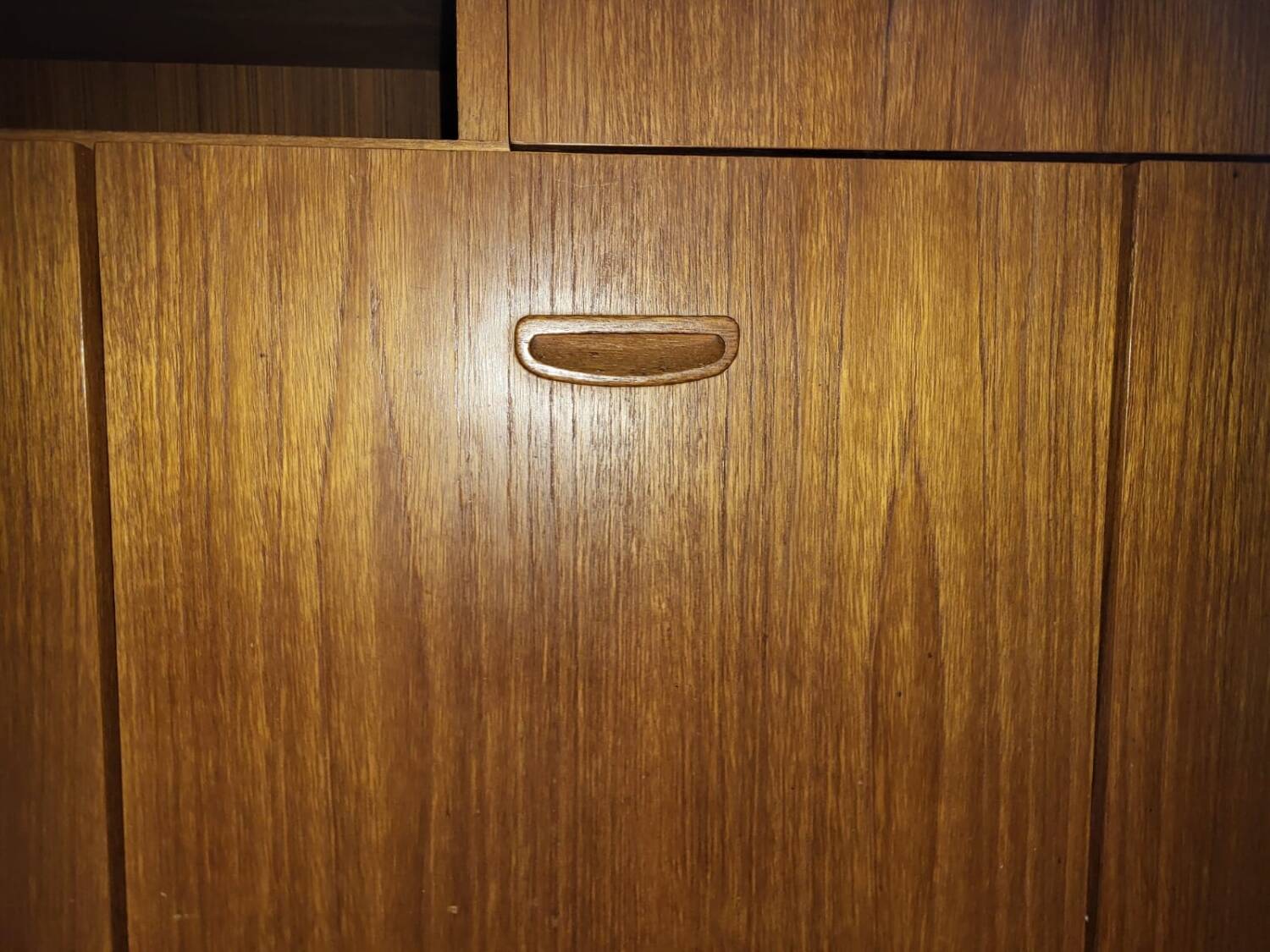 Meuble vinyles et enceintes 1960 scandinave teck