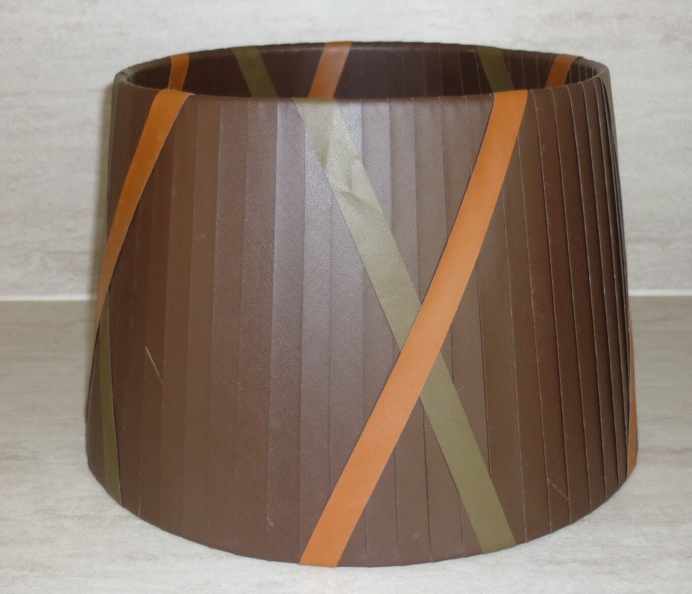 Lampshade fabric brown green and orange, 36 cm