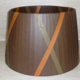 Lampshade fabric brown green and orange, 36 cm