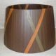 Abat-jour tissu marron vert et orange, 36 cm