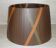 Abat-jour tissu marron vert et orange, 36 cm