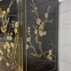 Vintage Chinese sideboard / lacquer cabinet (black / birds) Bohemian
